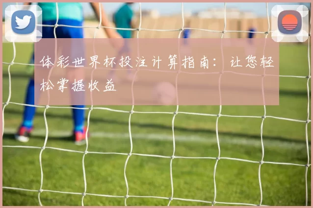 体彩世界杯投注计算指南:让您轻松掌握收益